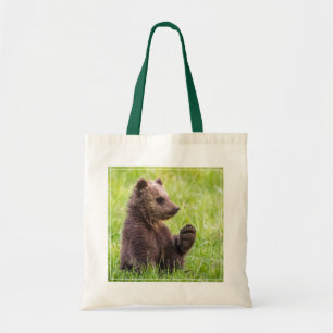 Cutest Baby Animals Brown Bear Cub Wave Tote Bag