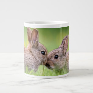 Cutest Baby Animals Bunny Kiss Giant Coffee Mug