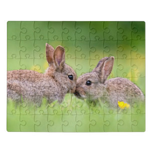 Cutest Baby Animals Bunny Kiss Jigsaw Puzzle