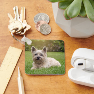 Cutest Baby Animals Cairn Terrier Dog Keychain