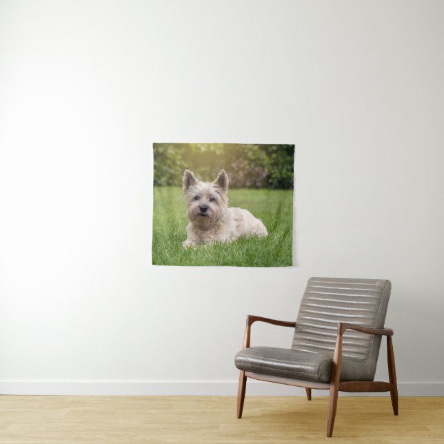 Cutest Baby Animals | Cairn Terrier Dog Tapestry (In Situ (Horizontal))