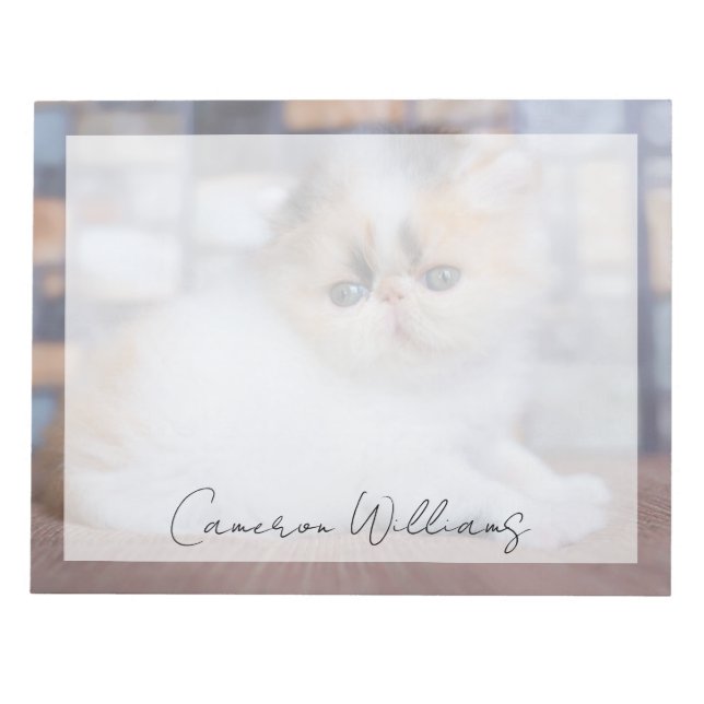 Cutest Baby Animals | Calico Persian Kitten Notepad (Front)