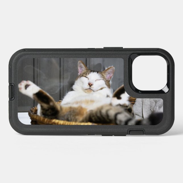 Cutest Baby Animals | Cat in Bed Otterbox iPhone Case (Back Horizontal)