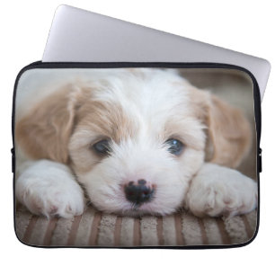Cutest Baby Animals Cavashon Puppy Laptop Sleeve