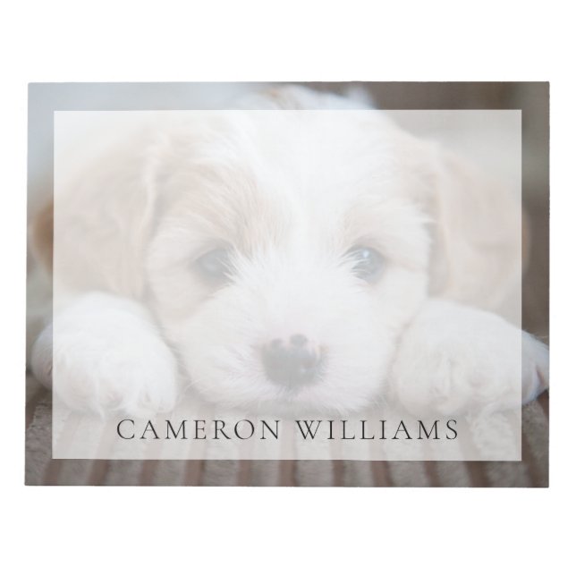 Cutest Baby Animals | Cavashon Puppy Notepad (Front)