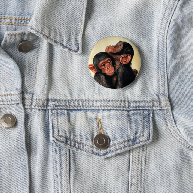 Cutest Baby Animals | Chimpanzee Hug Button (In Situ)