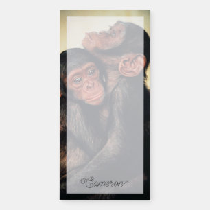 Cutest Baby Animals Chimpanzee Hug Magnetic Notepad