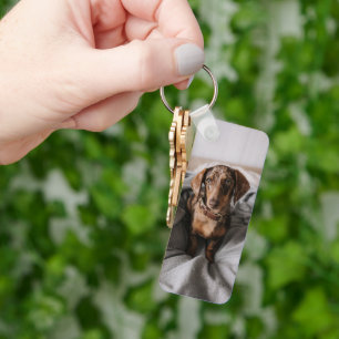 Cutest Baby Animals   Chocolate Dapple Dachshund Keychain