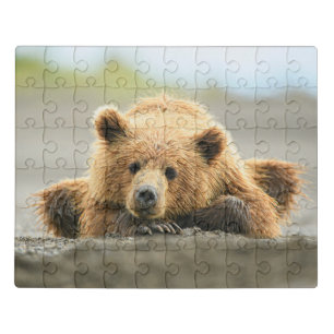 Cutest Baby Animals Coastal Brown Bear Cub Jigsaw Puzzle