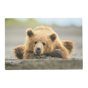Cutest Baby Animals   Coastal Brown Bear Cub Placemat