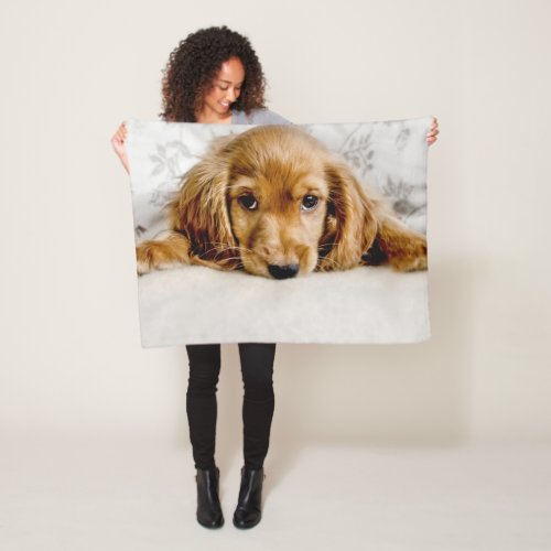 Cutest Baby Animals  Cocker Spaniel Puppy Fleece Blanket