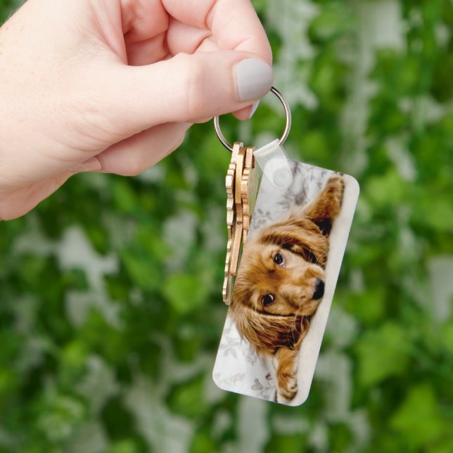 Cutest Baby Animals | Cocker Spaniel Puppy Keychain (Hand)
