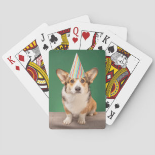 Cutest Baby Animals Corgi Birthday Puppy Poker Cards