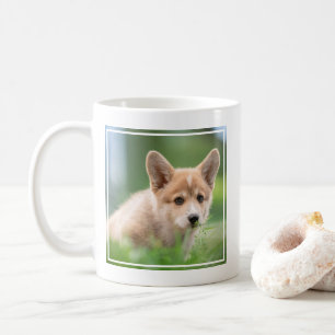 Cutest Baby Animals Corgi Puppy in the Yard Coffee Mug