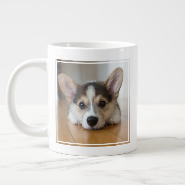 Cutest Baby Animals | Corgi Puppy Looking Giant Coffee Mug (Left)