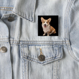 Cutest Baby Animals Corgi Puppy Smile Button