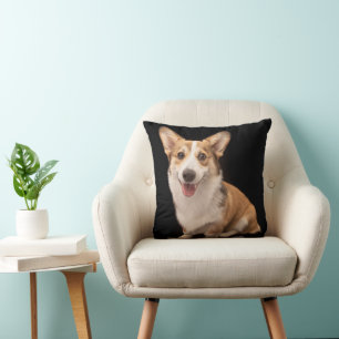 Cutest Baby Animals Corgi Puppy Smile Throw Pillow
