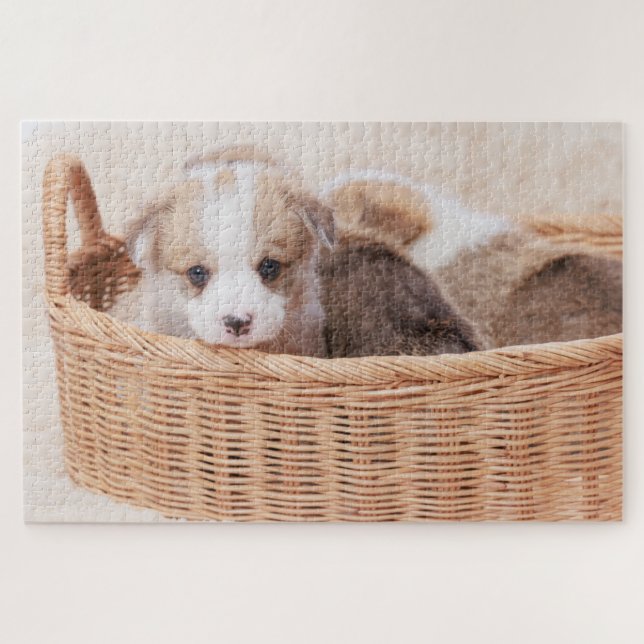 Cutest Baby Animals | Corgi Tiny Puppy Jigsaw Puzzle (Horizontal)