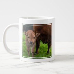 Cutest Baby Animals Cow & Calf Giant Coffee Mug