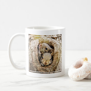 Cutest Baby Animals   Curious Baby Squirrels Coffee Mug