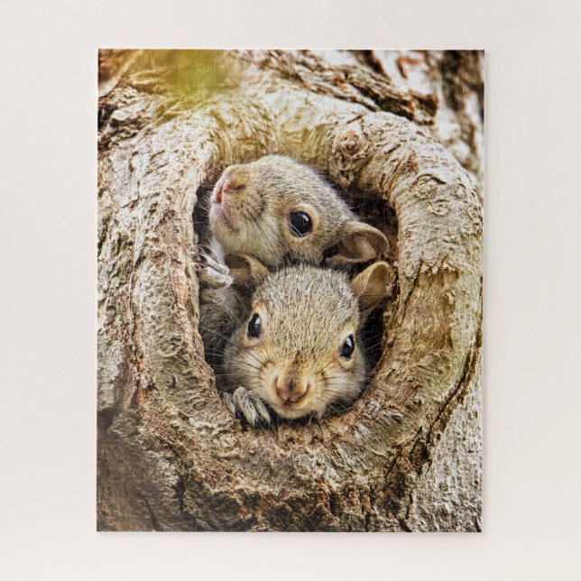 Cutest Baby Animals | Curious Baby Squirrels Jigsaw Puzzle (Vertical)
