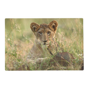 Cutest Baby Animals Cute Baby Lion Cub Placemat
