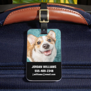 Cutest Baby Animals Cute Corgi Puppy Smile Luggage Tag