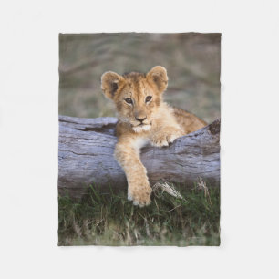 Cutest Baby Animals Cute Lion Cub Fleece Blanket