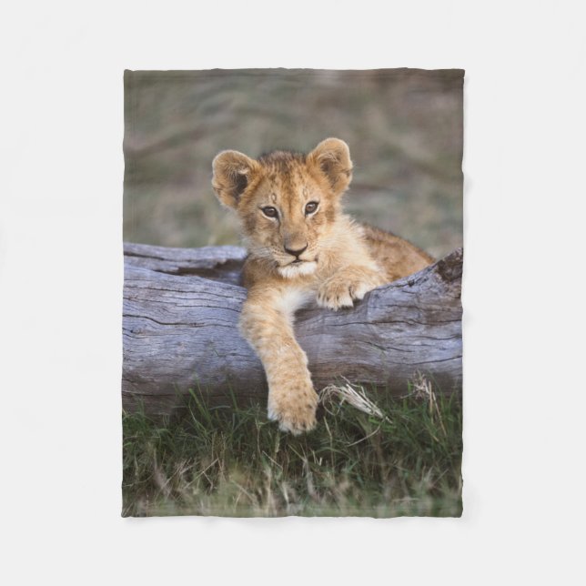 Cutest Baby Animals | Cute Lion Cub Fleece Blanket (Front)