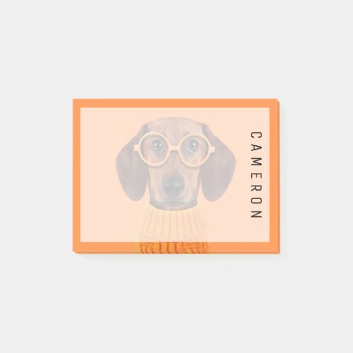 Cutest Baby Animals  Dachshund Orange Sweater Post_it Notes