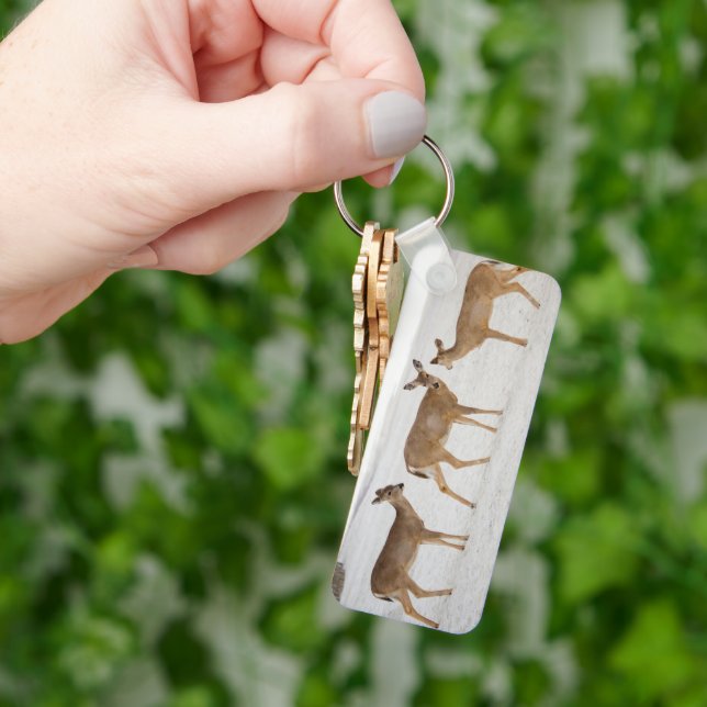 Cutest Baby Animals | Deer at the Beach Keychain (Hand)