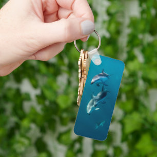 Cutest Baby Animals Dolphin Family Keychain