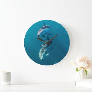 Cutest Baby Animals   Dolphin Family Large Clock