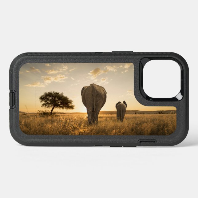 Cutest Baby Animals | Elephant Calf & Mother Otterbox iPhone Case (Back Horizontal)
