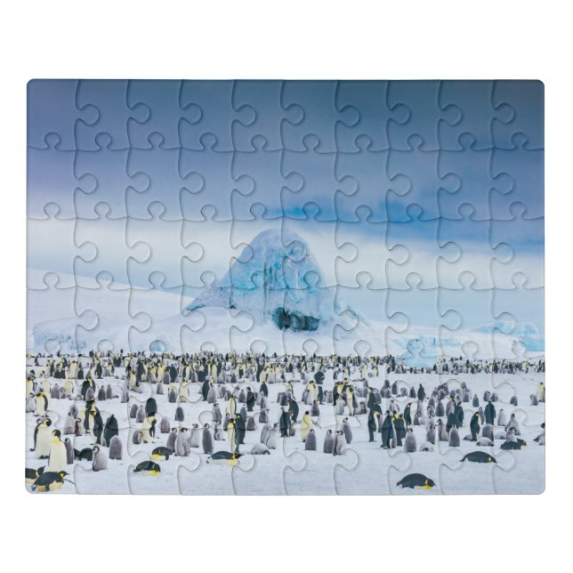 Cutest Baby Animals | Emperor Penguin Colony Jigsaw Puzzle (Puzzle Horizontal)