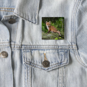 Cutest Baby Animals Foxy Smile Button