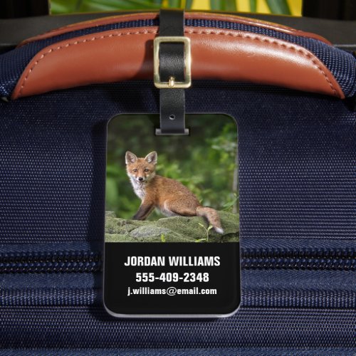 Cutest Baby Animals  Foxy Smile Luggage Tag