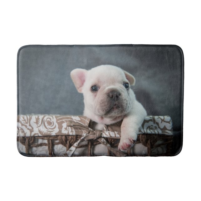 Cutest Baby Animals | French Bulldog Bath Mat (Front)