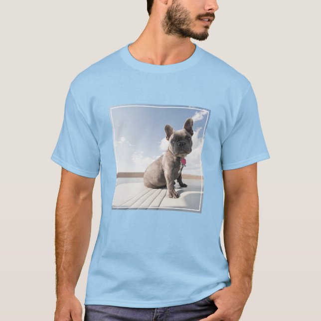 Cutest Baby Animals | French Bulldog Boating T-Shirt (Front)