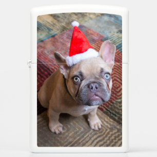 Cutest Baby Animals   French Bulldog Christmas Zippo Lighter