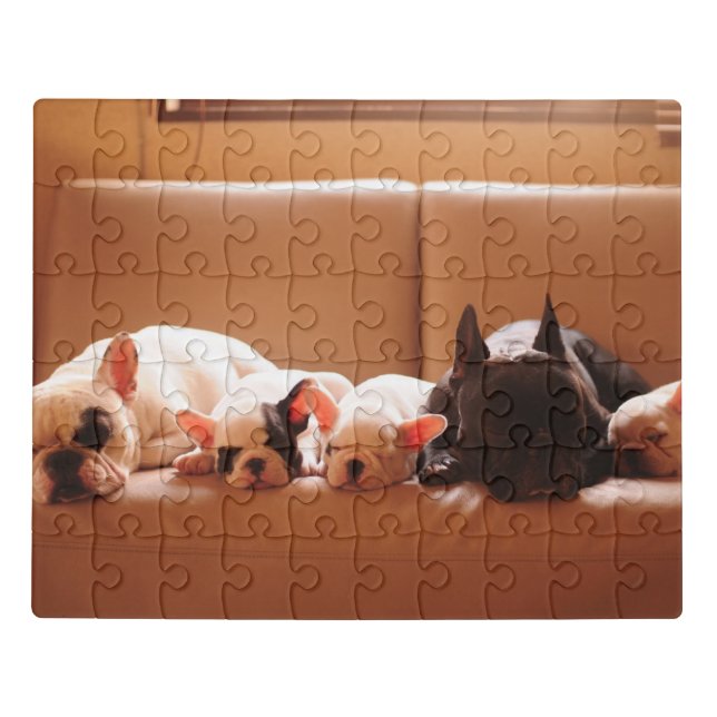 Cutest Baby Animals | French Bulldog Family Jigsaw Puzzle (Puzzle Horizontal)