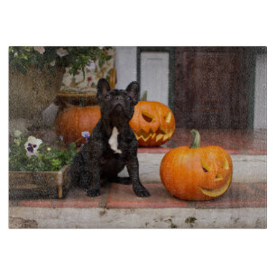Cutest Baby Animals French Bulldog Halloween Cutting Board