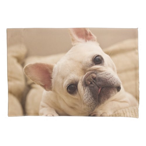 Cutest Baby Animals  French Bulldog Head Tilt Pillow Case