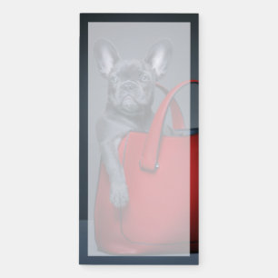 Cutest Baby Animals French Bulldog in Handbag Magnetic Notepad