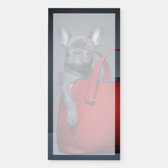 Cutest Baby Animals | French Bulldog in Handbag Magnetic Notepad (Front)
