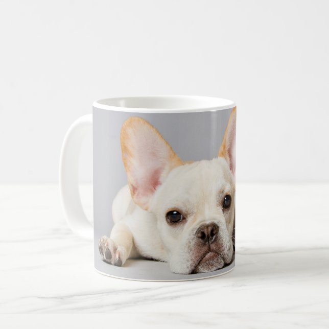 Cutest Baby Animals | French Bulldog Lying Down Coffee Mug (Front Left)