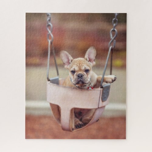 Cutest Baby Animals  French Bulldog Playground Jigsaw Puzzle