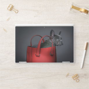 Cutest Baby Animals French Bulldog Red Hand Bag HP Laptop Skin