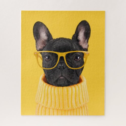 Cutest Baby Animals  French Bulldog Sunglasses Jigsaw Puzzle