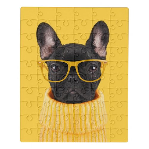 Cutest Baby Animals  French Bulldog Sunglasses Jigsaw Puzzle